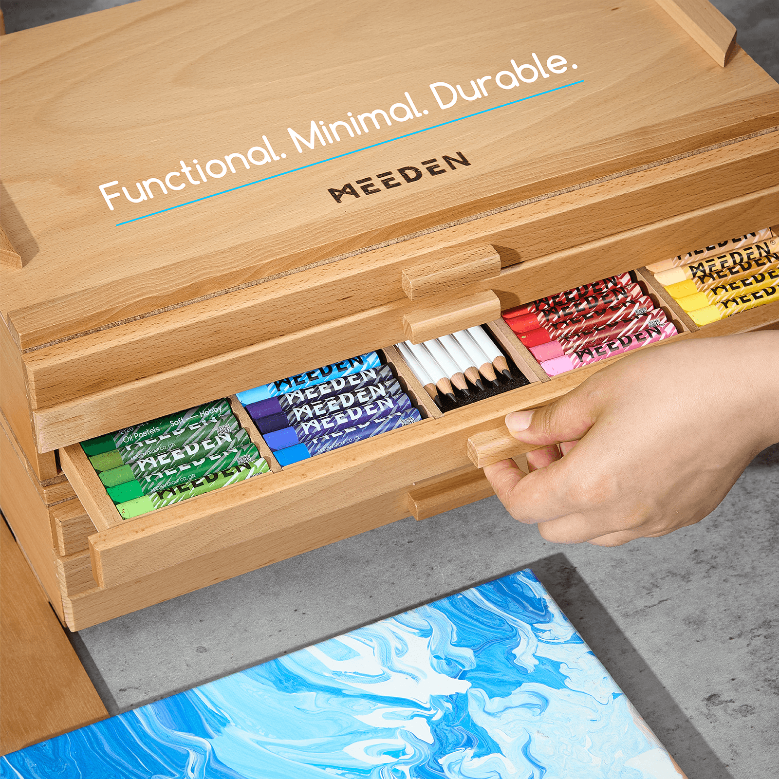 MEEDEN 3 Drawer Storage Artist Tool Supply Box