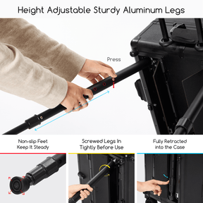 MEEDEN 3-in-1 Portable Plein Air Easel Box with Wheels
