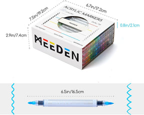 MEEDEN Dual Tip Acrylic Paint Markers, 48 Colors