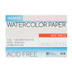 MEEDEN Carta per acquerello a grana grossa pressata a freddo & pressata a caldo & 