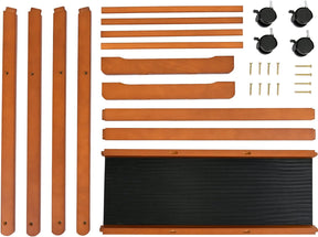 MEEDEN Houten Grote Printrek met Castors, Licht Walnootkleur-ES-6006