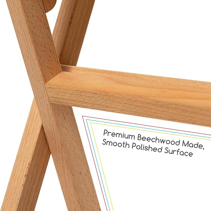 MEEDEN Folding Art Print Rack-Natural Wood -Small