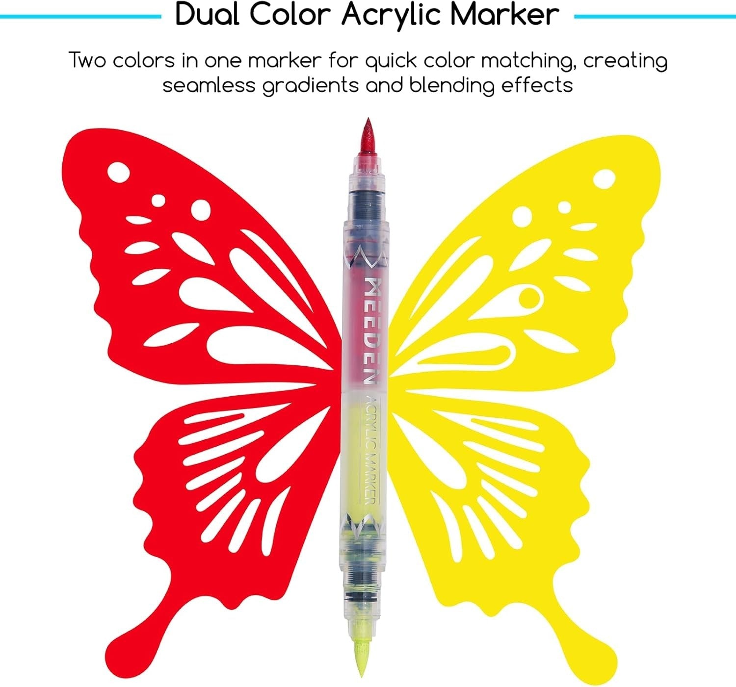 MEEDEN Dual Tip Acrylic Paint Markers – 48 / 96 / 120 Colors
