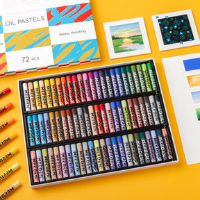 MEEDEN Set de Pasteles al Óleo Suaves, 72 Colores Vibrantes