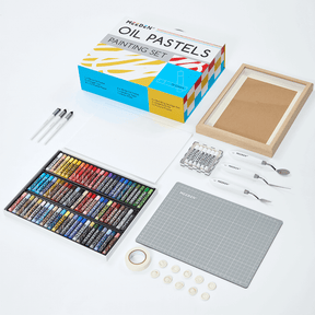 MEEDEN Soft Oil Pastel Set, 102pcs Art Kit with 72 Colors & Extra White Pastels
