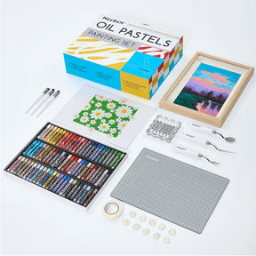 MEEDEN Soft Oil Pastel Set, 102pcs Art Kit with 72 Colors & Extra White Pastels