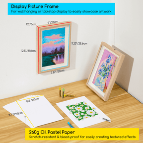 MEEDEN Soft Oil Pastels Set, 102Pcs Oil Pastel Kit with 72 Colors & 6 White Pastel