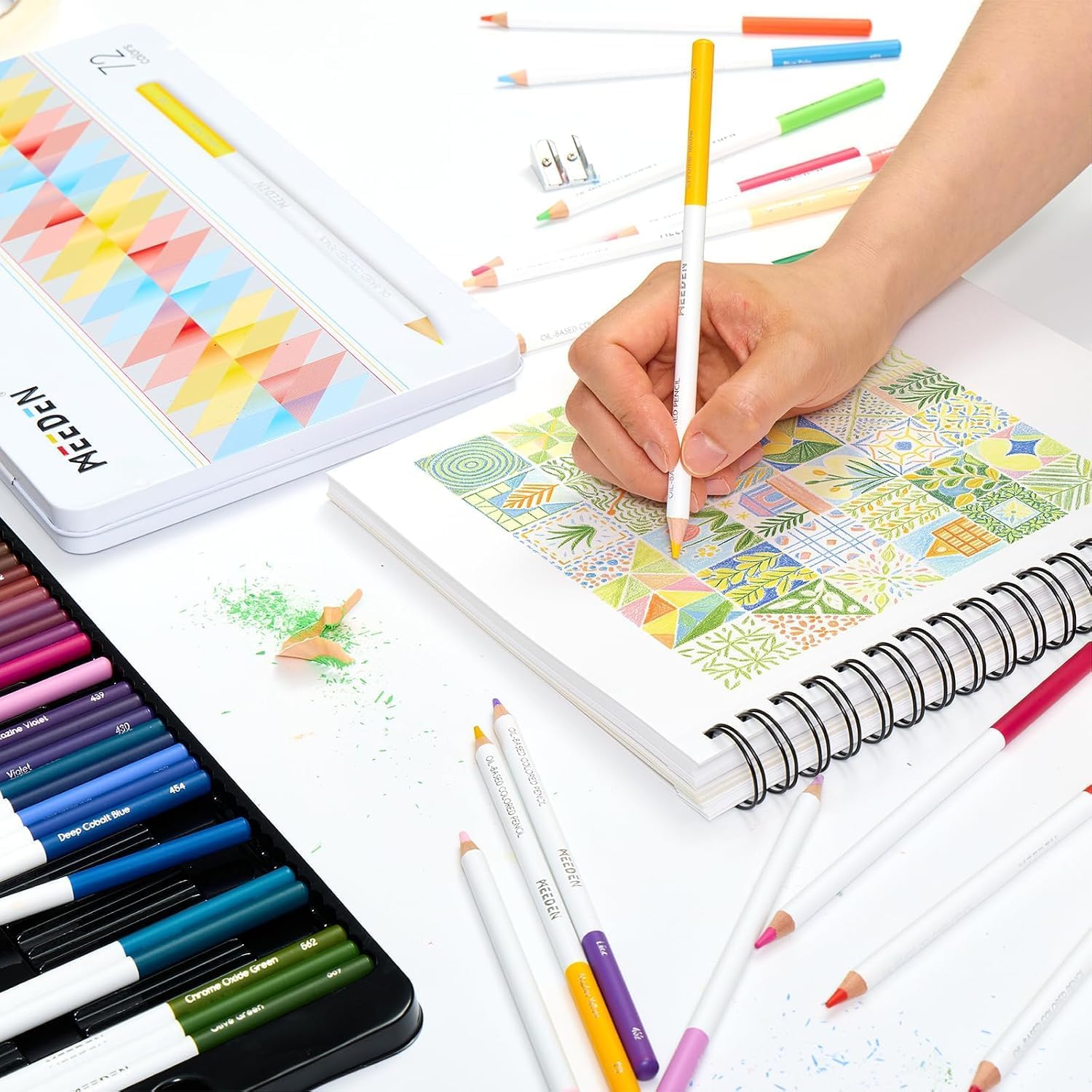 MEEDEN Artist Colored Pencil Set - 72 Oil-Based Pencils