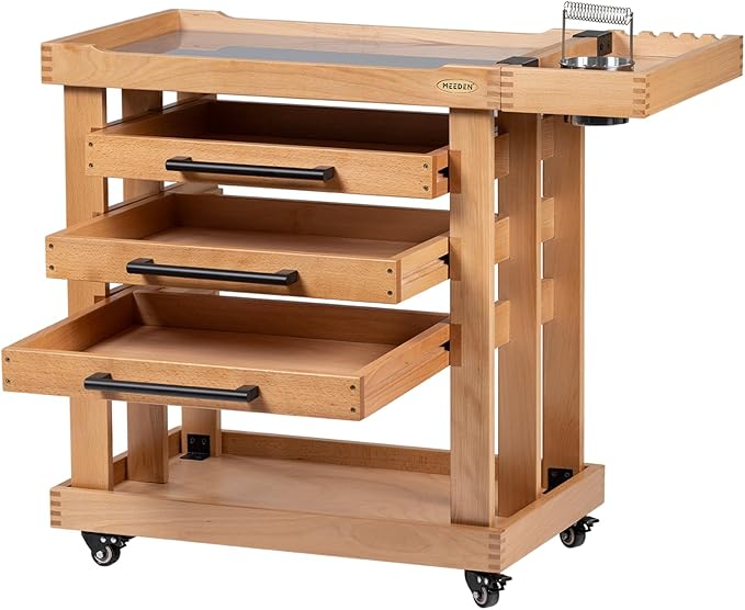 MEEDEN Extra Large Wooden Art Supply Storage Cart: 5-Tier