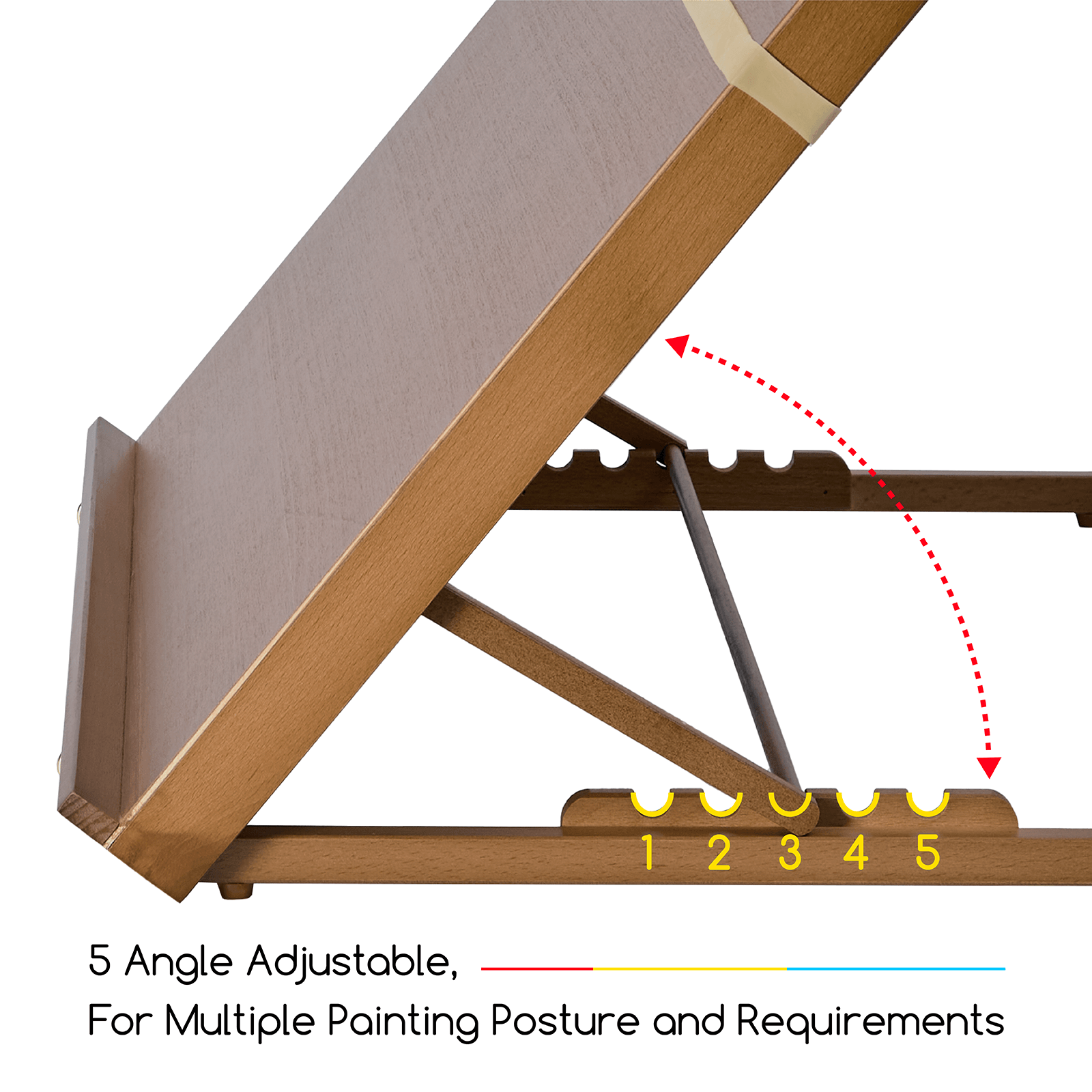 MEEDEN Large Studio Artist Sketching Tabletop Easel-Walnut