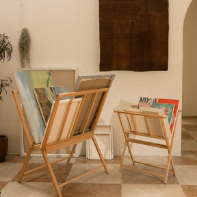 MEEDEN Folding Art Print Rack-Natural Wood -Small