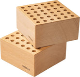MEEDEN 2 Pack Beech Wood Pencil and Brush Holder:36 Holes