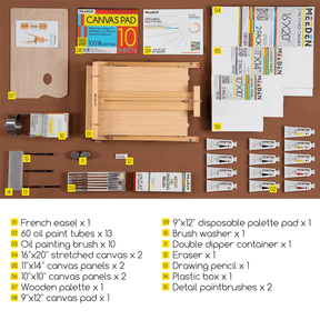 MEEDEN Artist Oil Painting Set, 7 Tubes, 100ml / 3.38oz