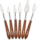 MEEDEN Artist Palette Knife Set:6 Piece Stainless Steel Art Scraper Palette Knife