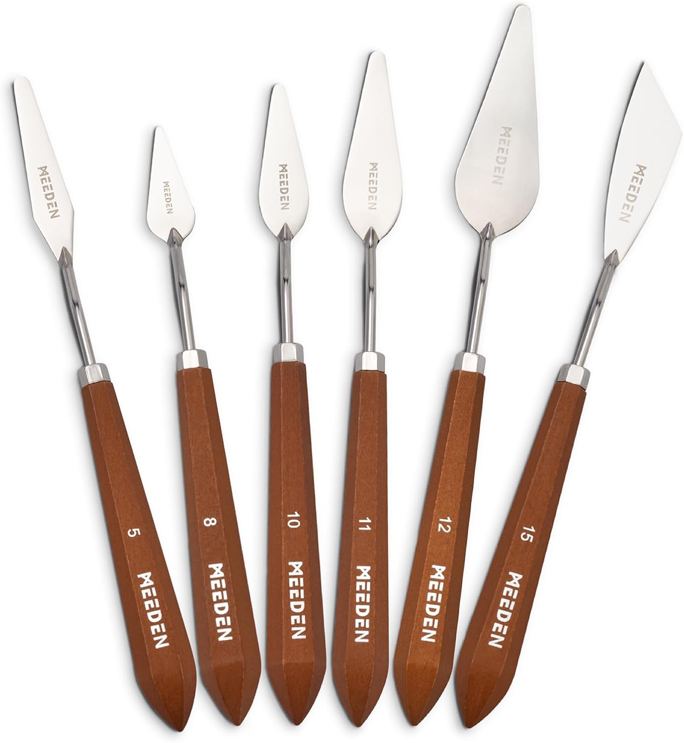 MEEDEN Artist Palette Knife Set:6 Piece Stainless Steel Art Scraper Palette Knife