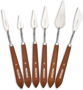 MEEDEN Artist Palette Knife Set:6 Piece Stainless Steel Art Scraper Palette Knife