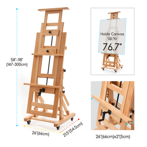 MEEDEN Deluxe Studio Stor Rocker Crank Heavy Duty Artist Easel-DHJ-12
