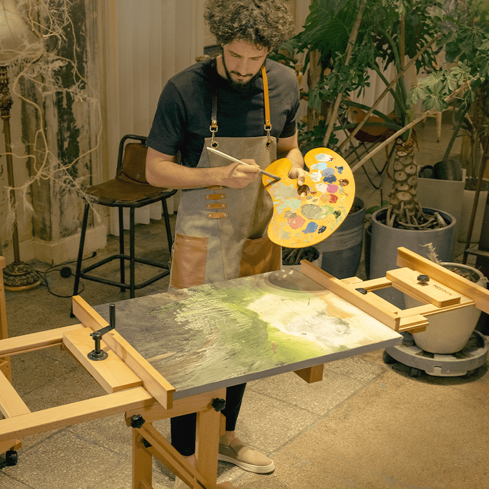 MEEDEN Deluxe Studio Stor Rocker Crank Heavy Duty Artist Easel-DHJ-12