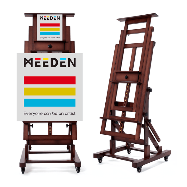 MEEDEN Deluxe Multi-Function Heavy Duty Large Artist Easel-Dark Walnut-DHJ-3