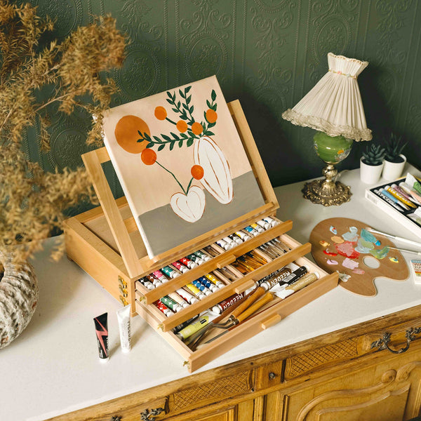 MEEDEN Large Justerbar Artist Bordplade Easel Sketchbox-XHH-03