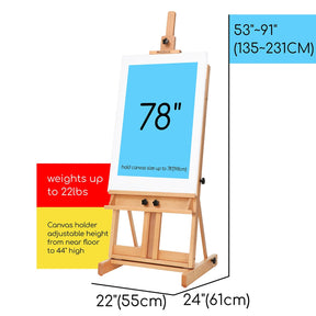MEEDEN Classic Heavy Duty H-Frame Artist Easel