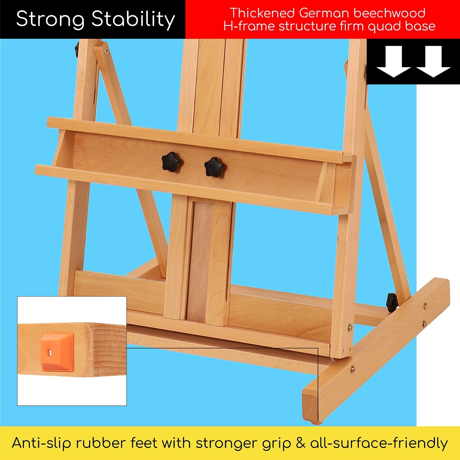 MEEDEN Classic Heavy Duty H-Frame Artist Easel