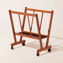 MEEDEN Houten Grote Printrek met Castors, Licht Walnootkleur-ES-6006