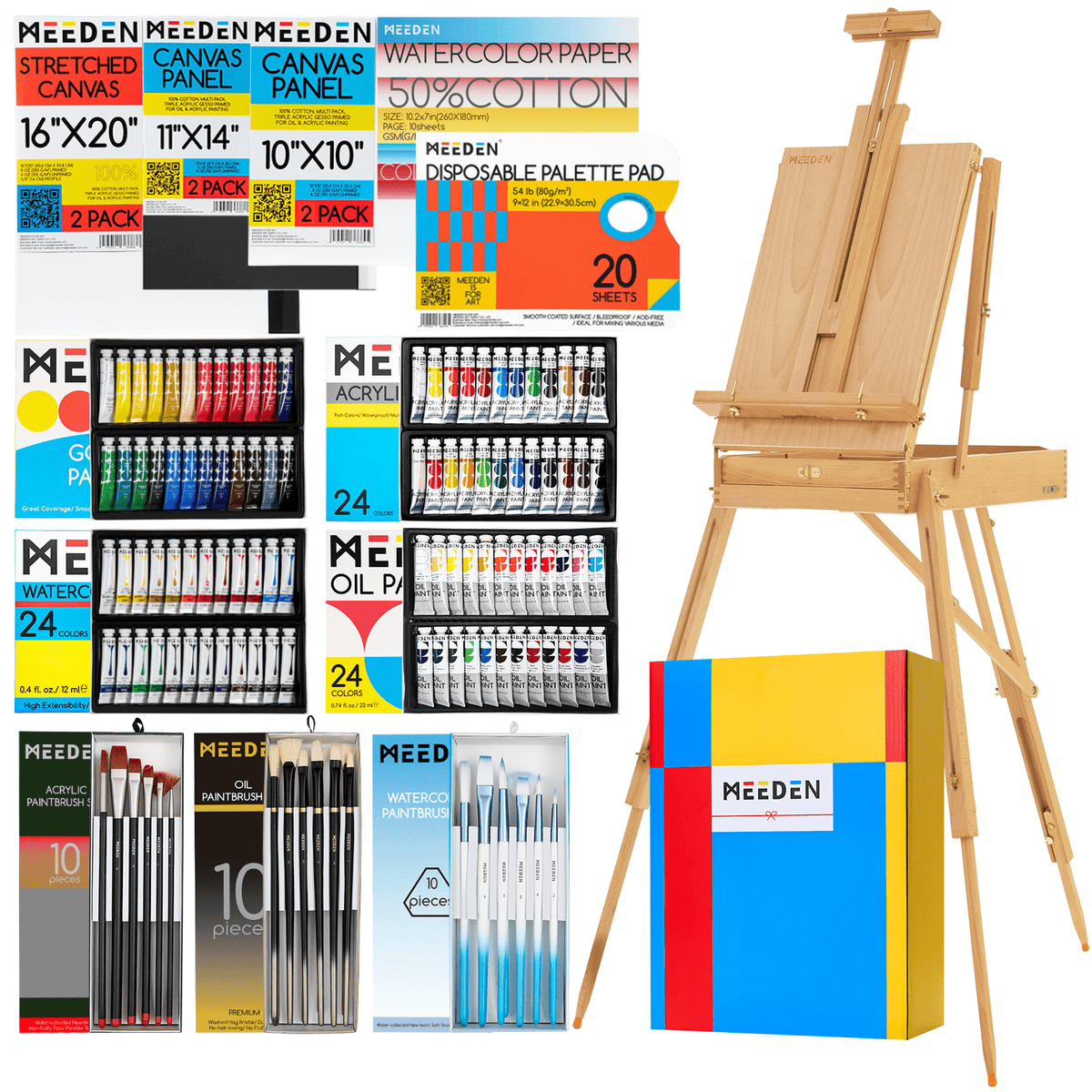 MEEDEN Deluxe All-in-one Art Painting Set, 147 Pieces
