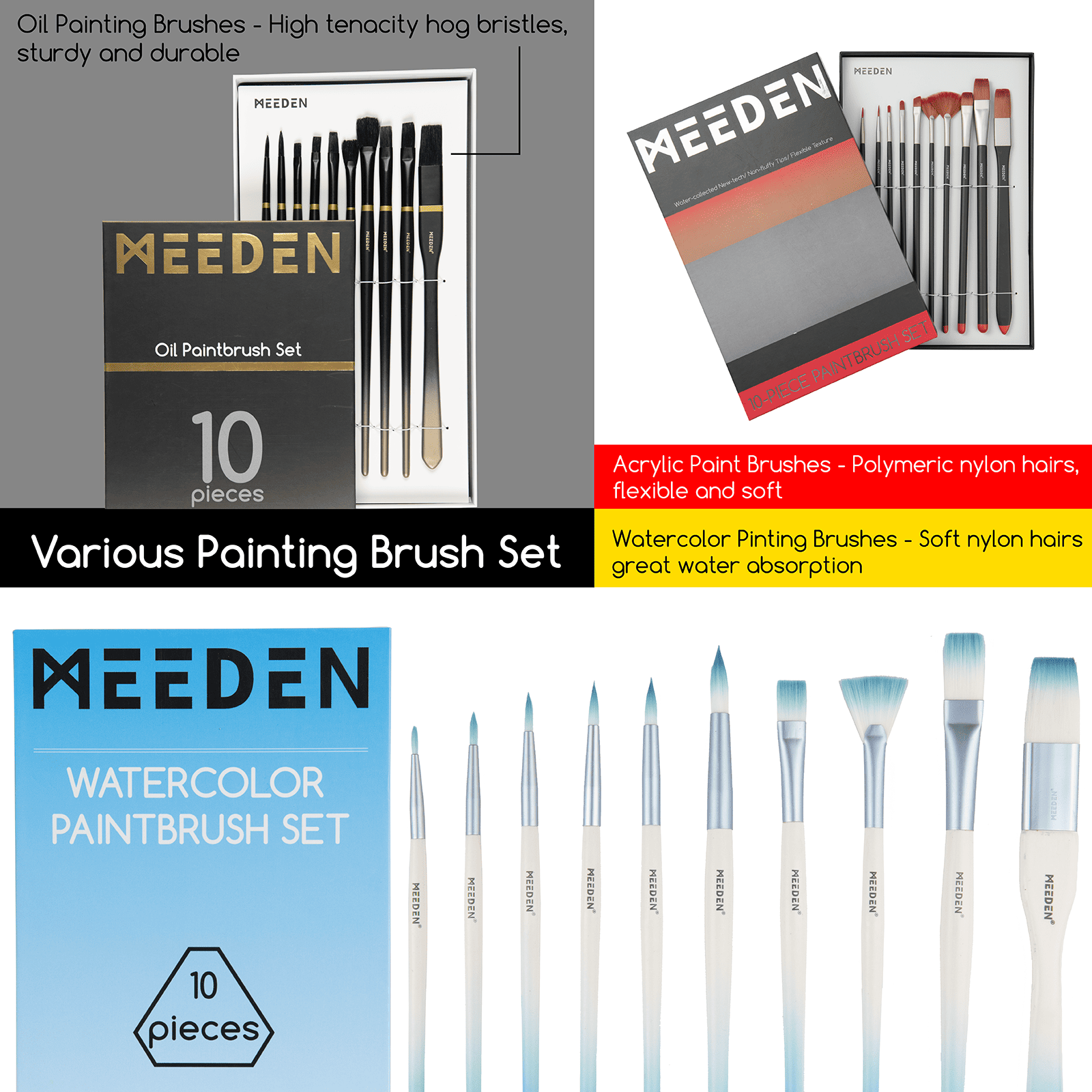 MEEDEN Deluxe All-in-one Art Painting Set, 147 Pieces