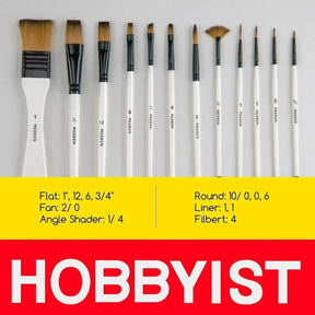 MEEDEN 12 Pcs Acrylic Paint Brushes Set - MEEDEN ARTBrushes