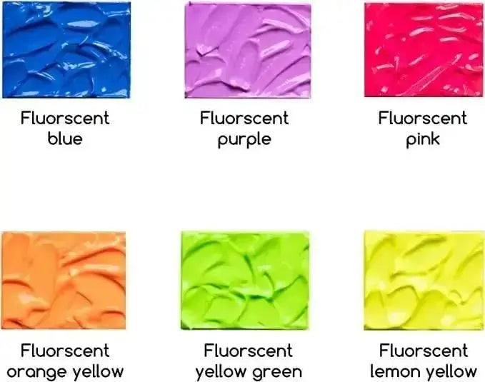 MEEDEN 6-color Fluorescent Acrylic Paint, 60 ml/2 oz - MEEDEN ARTPaint