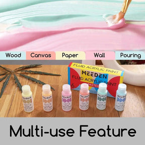 MEEDEN Fluid Pastel Acrylic Paint Set, 6x2 oz/60 ml - MEEDEN ARTPaint