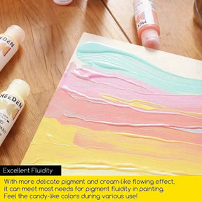 MEEDEN Fluid Pastel Acrylic Paint Set, 6x2 oz/60 ml - MEEDEN ARTPaint