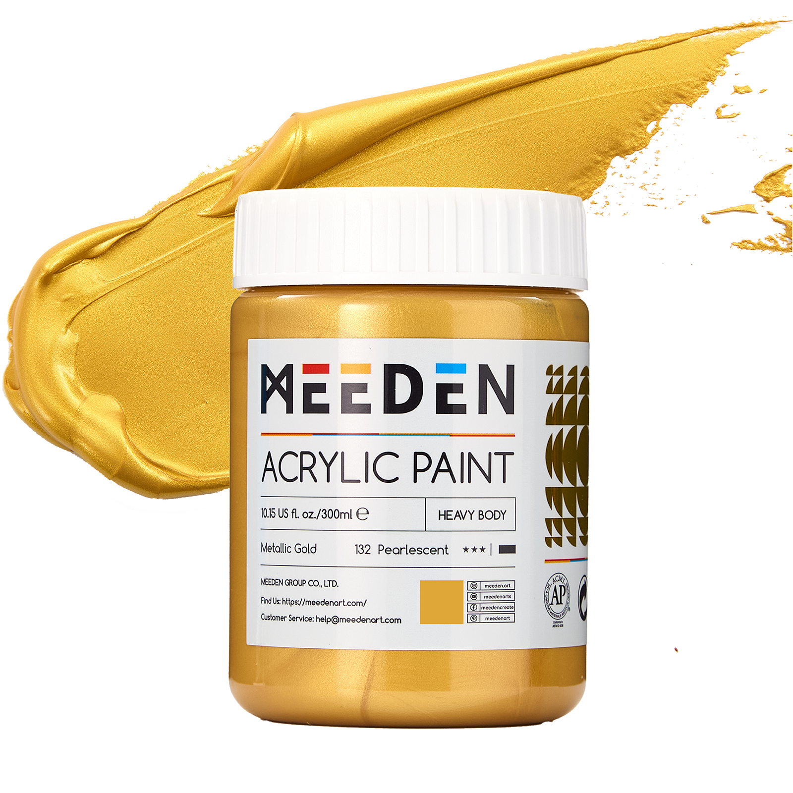 MEEDEN Acrylic Paint: 300 ml Acrylic Paint with a Glossy Dense Body