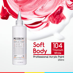MEEDEN Soft Body Acrylic Paints Set, 37 Colors x 250ml/8.45oz