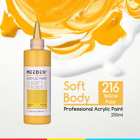 MEEDEN Soft Body Acrylic Paints Set, 37 Colors x 250ml/8.45oz