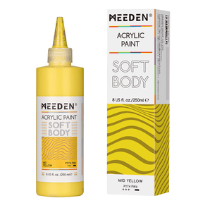 MEEDEN Soft Body Acrylic Paints Set, 37 Colors x 250ml/8.45oz