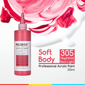 MEEDEN Soft Body Acrylic Paints Set, 37 Colors x 250ml/8.45oz