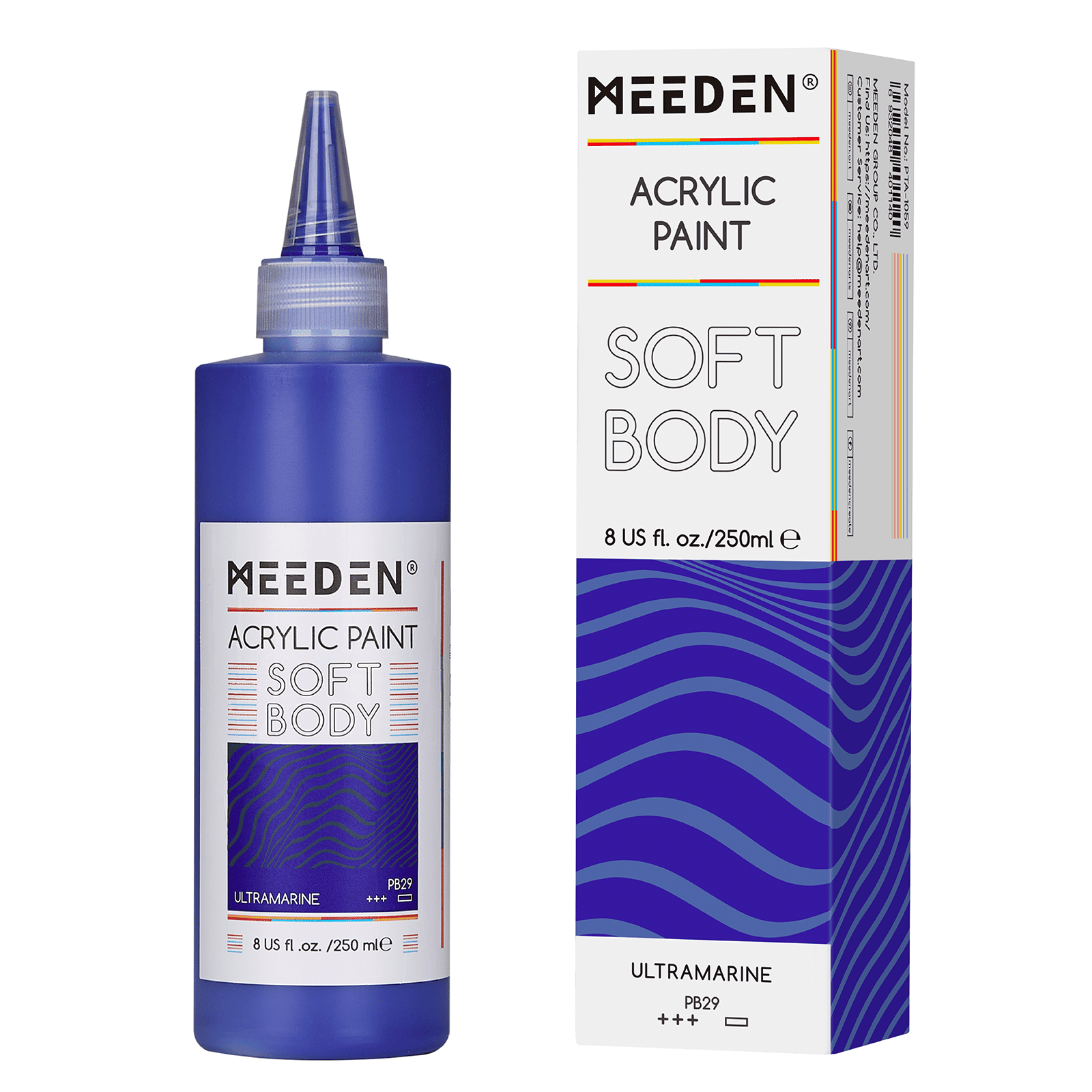 MEEDEN Soft Body Acrylic Paints Set, 37 Colors x 250ml/8.45oz