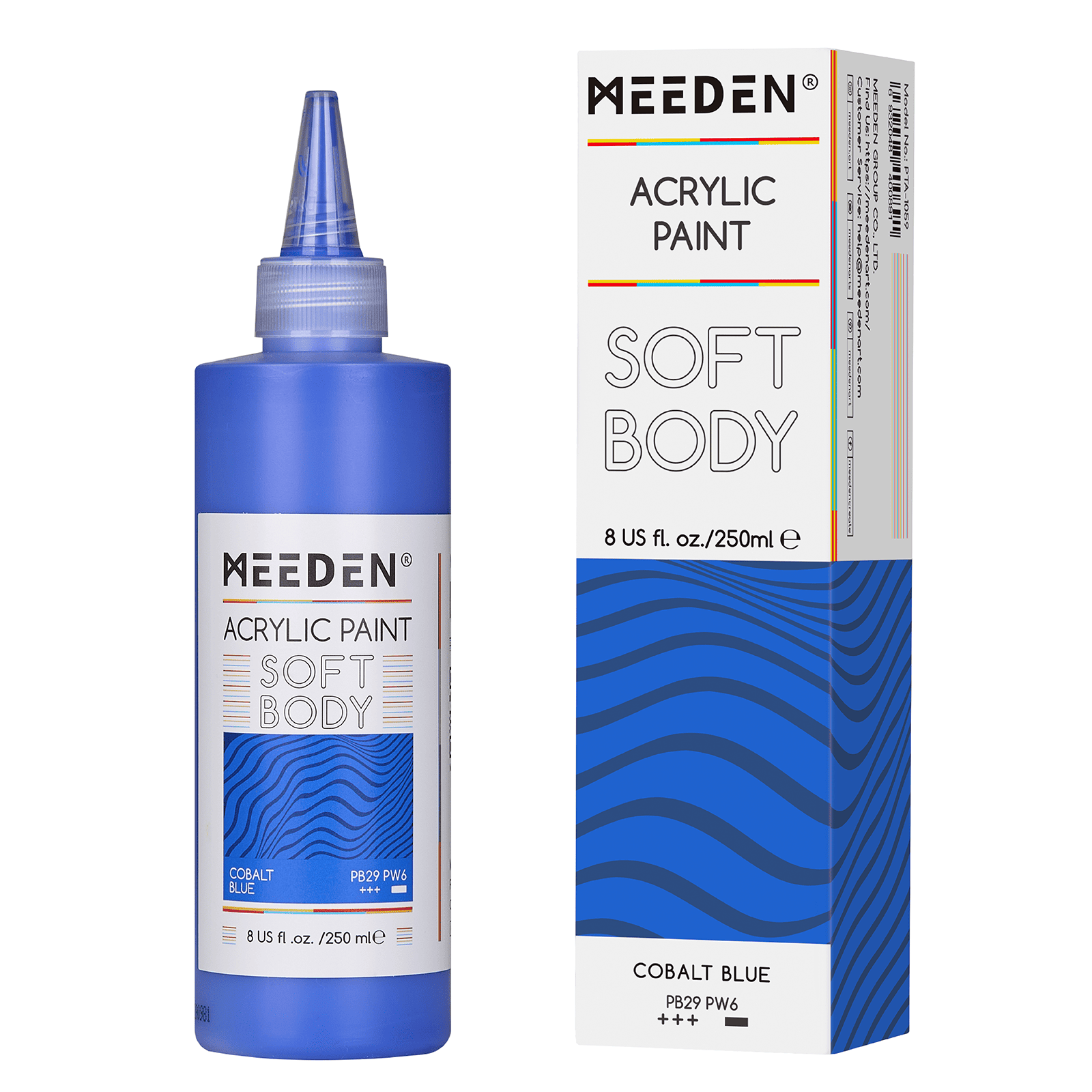 MEEDEN Soft Body Acrylic Paints Set, 37 Colors x 250ml/8.45oz