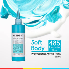 MEEDEN Soft Body Acrylic Paints Set, 37 Colors x 250ml/8.45oz