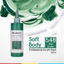 MEEDEN Soft Body Acrylic Paints Set, 37 Colors x 250ml/8.45oz