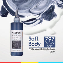 MEEDEN Soft Body Acrylic Paints Set, 37 Colors x 250ml/8.45oz