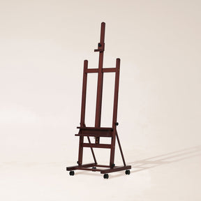 MEEDEN H-Frame Artist Easel with Storage Tray-Dark Walnut-W02