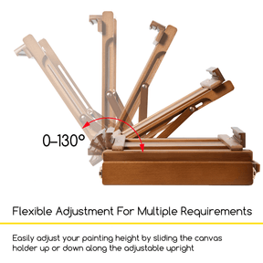 MEEDEN Artist Tabletop Easel with Metal Lined Drawer-Walnut-W05B