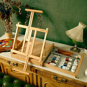 MEEDEN Cavalete de Mesa para Artista com Gaveta Forrada a Metal-W05B