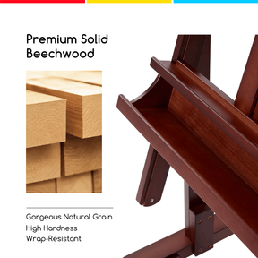 MEEDEN Extra Large Heavy Duty Artist Easel Stand-Dark Walnut- W11