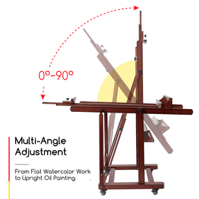 MEEDEN Extra Large Heavy Duty Artist Easel Stand-Dark Walnut- W11