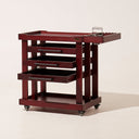 MEEDEN Deluxe Artist Storage Cart, 5-lags Taboret-Kirsebær Valnød-W13H
