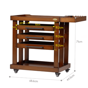 MEEDEN Deluxe Artist Supplies Storage Cart, 5-Tier Taboret-Walnut-W13H